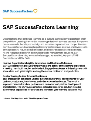 SAP SuccessFactors Learning Brochure