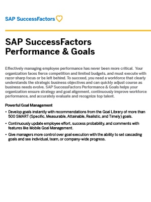 SAP SuccessFactors Performance and Goals Brochure