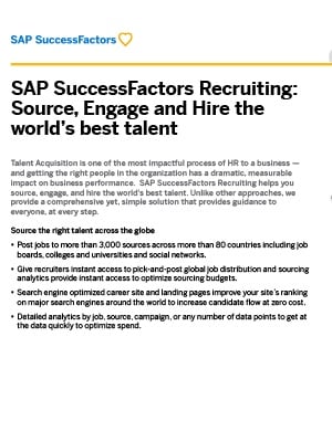 SAP SuccessFactors Recruiting Brochure